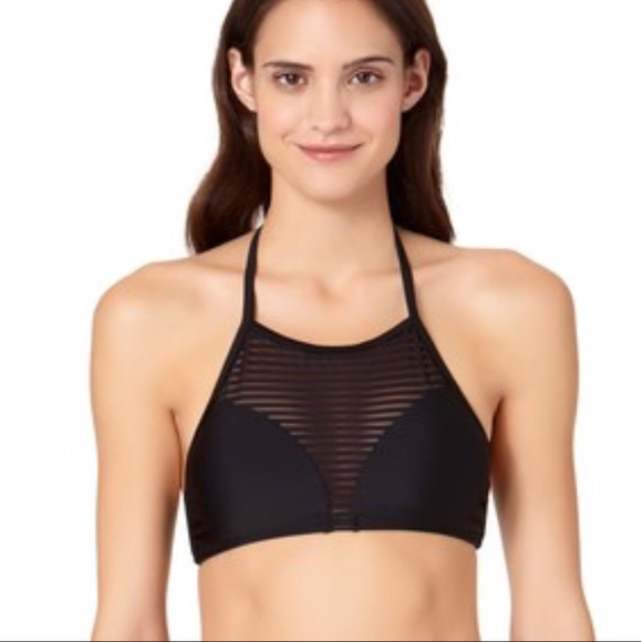 In Mocean Other - In Mocean Alexa Striped High Neck Bikini Top